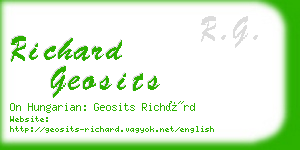 richard geosits business card